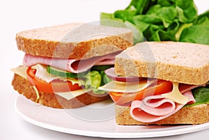 Zdravý šunka sendvič 
