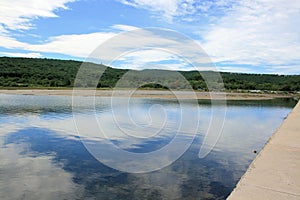 The famous healthy mud in Soline, island Krk in Croatia