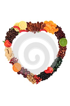 Healthy Heart Food Wreath High In Flavonoids and Polyphenols photo
