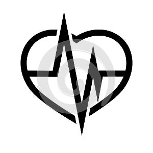 Healthy heart vector logo