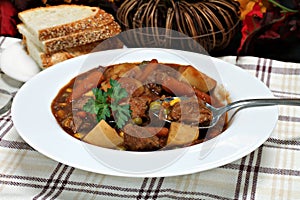 Healthy, homemade beef stew.