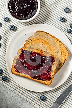 Healthy Homemade Blueberry Jam and Toast