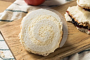 Healthy Homemade Crustless Peanut Butter Jelly Sandwich