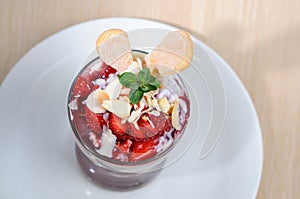 Healthy homemade fruit dessert