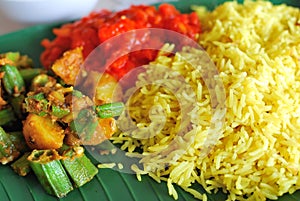 Healthy Indian vegetarian set meal