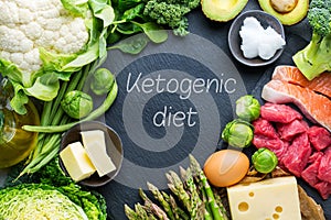 Healthy ketogenic low carb food for balanced diet