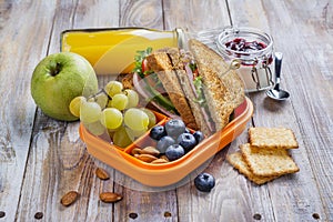 Healthy kids lunchbox photo
