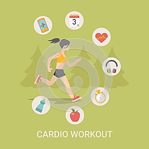 Healthy life concept vector illustration set peopl