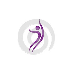 Healthy Life woman Logo template