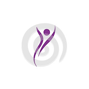 Healthy Life woman Logo template