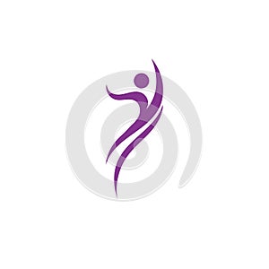 Healthy Life woman Logo template