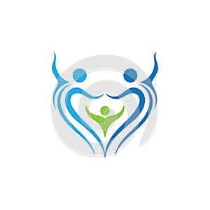 Healthy Life woman Logo template