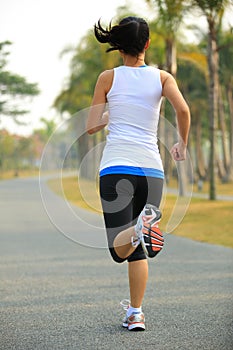 Healthy lifestyle asian woman running