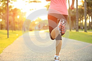 Healthy lifestyle asian woman running