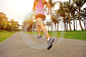 Healthy lifestyle asian woman running