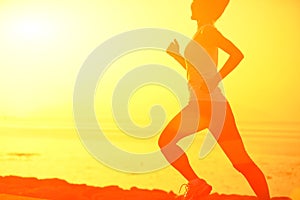 Healthy lifestyle asian woman running