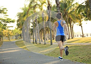 Healthy lifestyle asian woman running