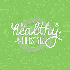 Healthy Lifestyle Background With Typography