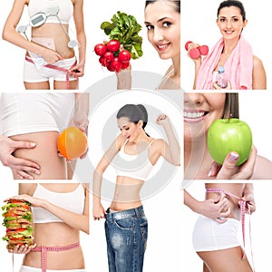 Healthy lifestyle collage