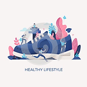 Healthy Lifestyle Concept Illustration