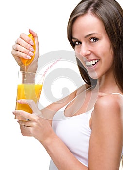 Healthy lifestyle! Do you want an orange juice?