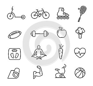 Healthy Lifestyle Icons