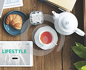 Healthy lifestyle online webpage interface concept