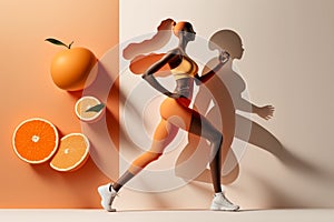 Healthy lifestyle, proper nutrition, diet, health support, good food, exercise, striving. Fitness Heart. sports and gym
