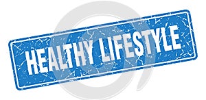healthy lifestyle sign. healthy lifestyle grunge stamp.