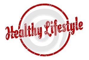healthy lifestyle sign. healthy lifestyle round vintage stamp.