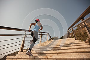 Healthy lifestyle sports woman running