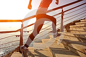 Healthy lifestyle sports woman running