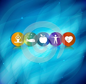 Healthy lifestyle symbol background