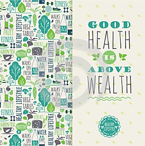 Healthy lifestyle vector illustration.