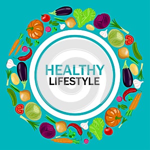 Healthy lifestyle vector illustration.