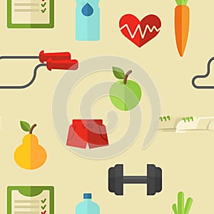 Healthy lifestyle. Vector wellness concept