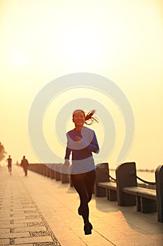 Healthy lifestyle woman running