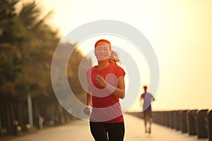 Healthy lifestyle woman running