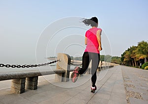 Healthy lifestyle woman running