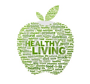 Healthy Living Apple Illustration