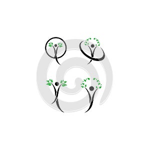 Healthy logo vector icon