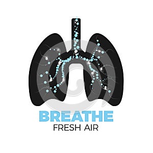 Healthy lungs icon