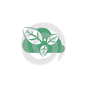 Healthy man and leaves figure vector logo design.