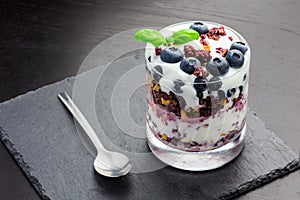 Healthy Meal with Berries and Yoghurt photo
