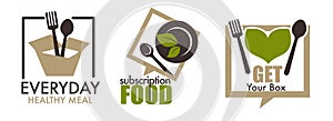 Healthy Meal Box Logo Series