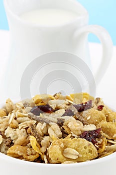 Healthy muesli breakfast