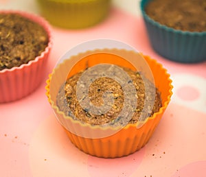 Healthy Muffins in Silicone Cups