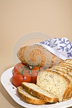 Healthy multi-grain bread.