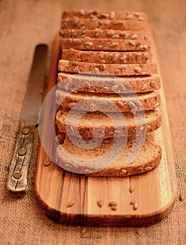 Healthy multigrain bread.