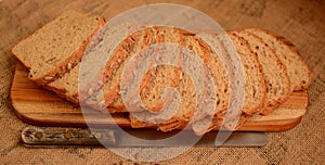 Healthy multigrain bread.